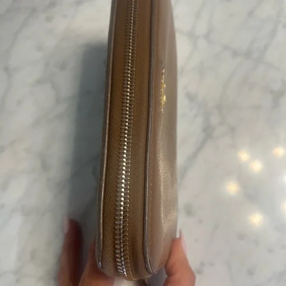 Prada Tan Leather Zip-Around Wallet - Picture 3 of 16